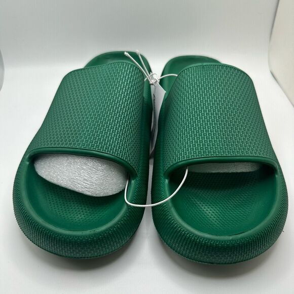 CUSHIONAIRE Women's cloud recovery slide sandals with +Comfort 9 GREEN - Picture 2 of 7